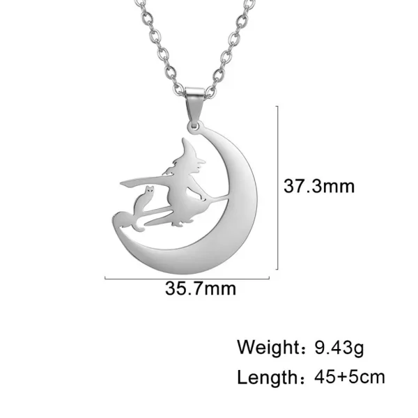 Collier pendentif elfe nickel é pour femmes et filles,… – Éclat… – Image 11