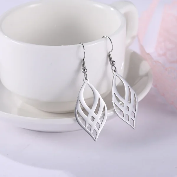 acier inoxydable géométrie symétrique boucles d'oreilles… –… – Image 20
