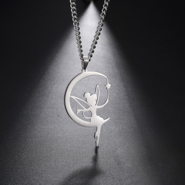 Collier pendentif elfe nickel é pour femmes et filles,… – Éclat… – Image 24