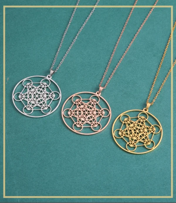 collier Cube d'ange sceau archange Metatron, en acier… – Lueur… – Image 17