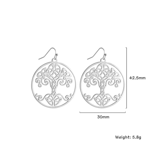 boucles d'oreilles Vintage couleur or, arbre de vie,… – Ailes… – Image 17