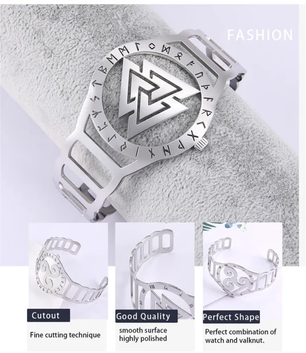 Bracelets en acier inoxydable Valknut Triskelion… – Rune de… – Image 26