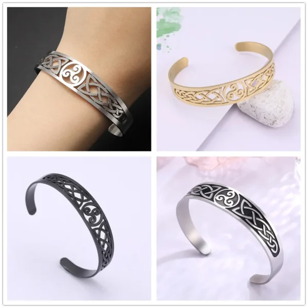 Bracelets en acier inoxydable Valknut Triskelion… – Rune de… – Image 23