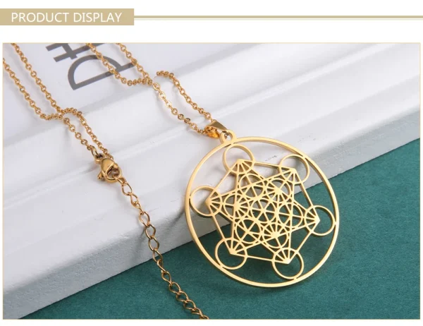 collier Cube d'ange sceau archange Metatron, en acier… – Lueur… – Image 20
