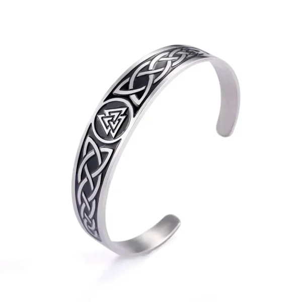 Bracelets en acier inoxydable Valknut Triskelion… – Rune de… – Image 8