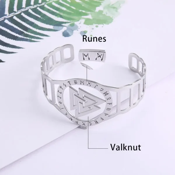 Bracelets en acier inoxydable Valknut Triskelion… – Rune de… – Image 11