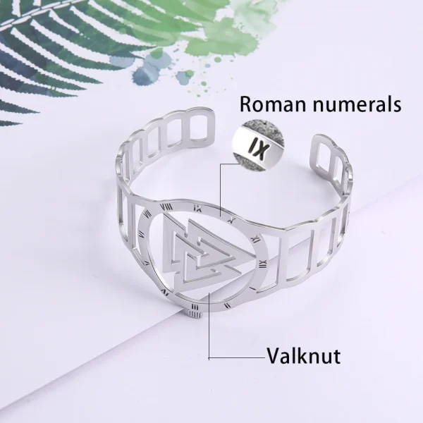 Bracelets en acier inoxydable Valknut Triskelion… – Rune de… – Image 15