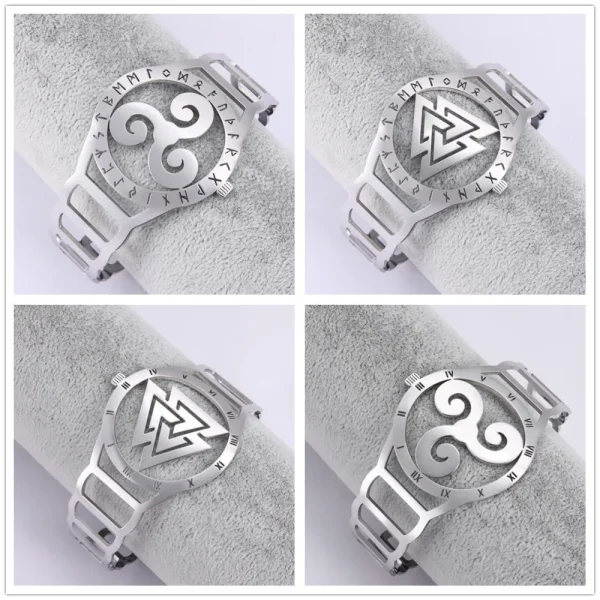 Bracelets en acier inoxydable Valknut Triskelion… – Rune de… – Image 27