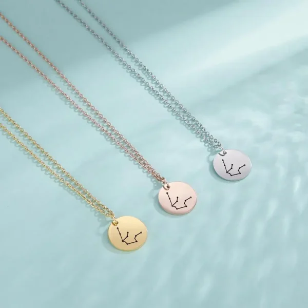 Breloques du Zodiaque en Acier Inoxydable pour Bijoux,… – Lueur… – Image 3