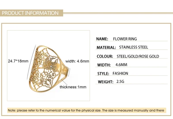 bague ajustable en filigrane géométrique pour femmes,… – Rune… – Image 18