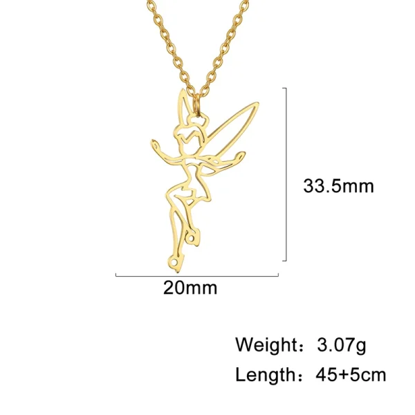 Collier pendentif elfe nickel é pour femmes et filles,… – Éclat… – Image 14