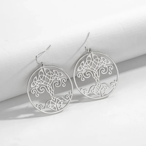 boucles d'oreilles Vintage couleur or, arbre de vie,… – Ailes… – Image 22