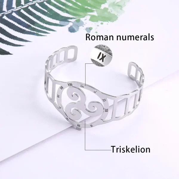 Bracelets en acier inoxydable Valknut Triskelion… – Rune de… – Image 10