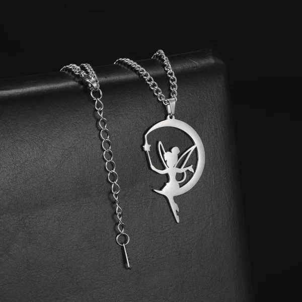 Collier pendentif elfe nickel é pour femmes et filles,… – Éclat… – Image 2