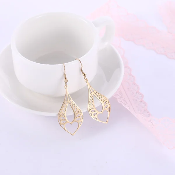 Boucles d'Oreilles Pendantes en Forme de Cœur pour… – Ailes… – Image 21