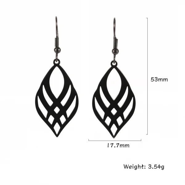 acier inoxydable géométrie symétrique boucles d'oreilles… –… – Image 19