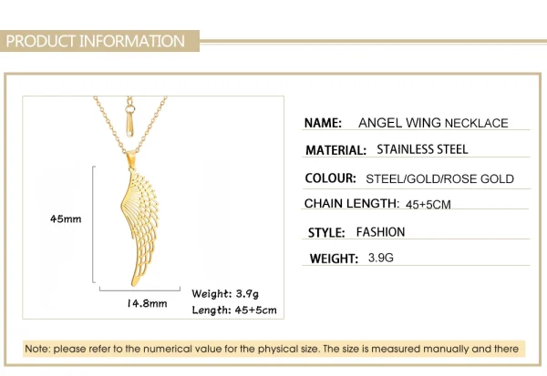 2025 Seraph ange aile pendentif collier pour femmes en… – Éclat… – Image 18
