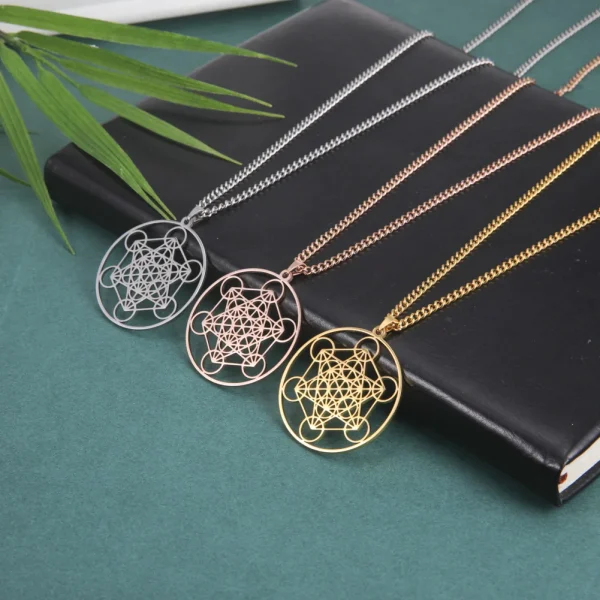 collier Cube d'ange sceau archange Metatron, en acier… – Lueur… – Image 21