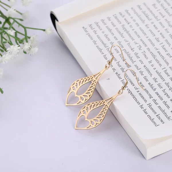Boucles d'Oreilles Pendantes en Forme de Cœur pour… – Ailes… – Image 22