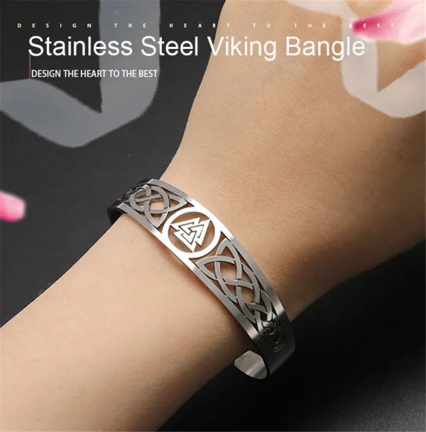 Bracelets en acier inoxydable Valknut Triskelion… – Rune de… – Image 20