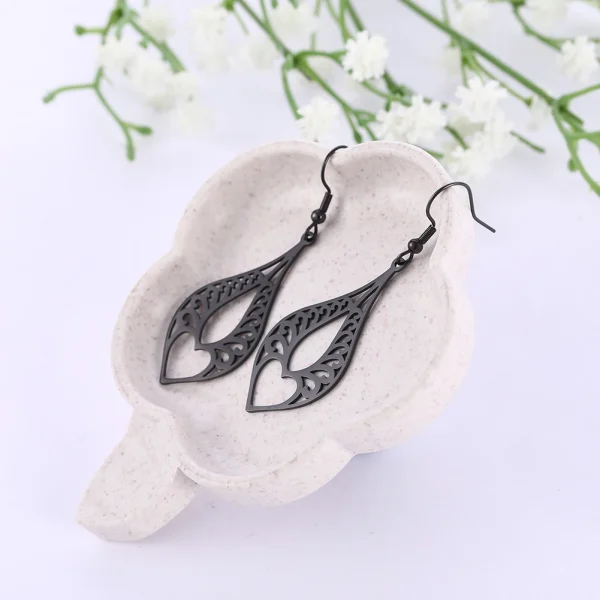 Boucles d'Oreilles Pendantes en Forme de Cœur pour… – Ailes… – Image 18