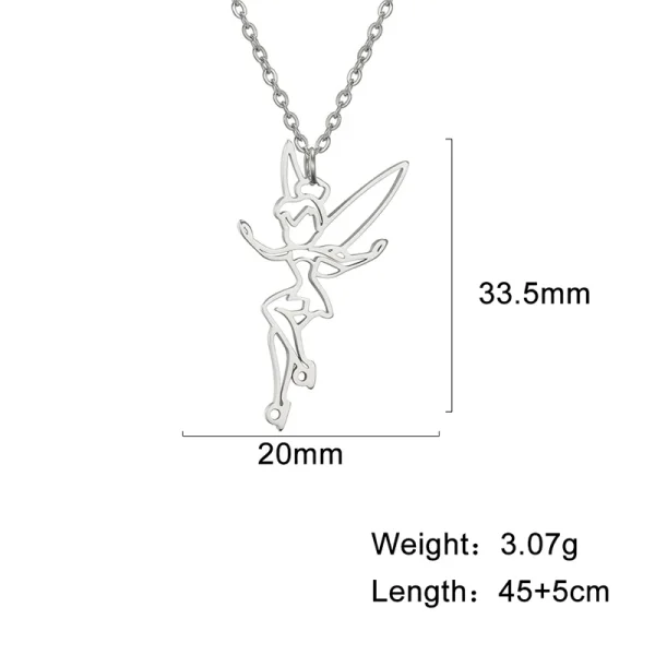 Collier pendentif elfe nickel é pour femmes et filles,… – Éclat… – Image 18
