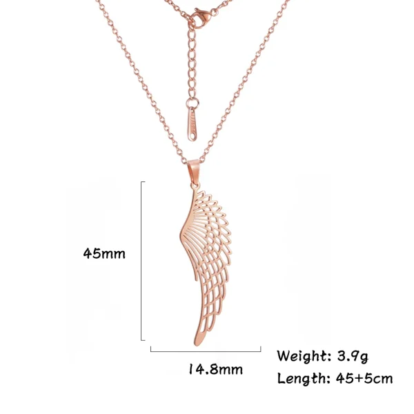 2025 Seraph ange aile pendentif collier pour femmes en… – Éclat… – Image 5