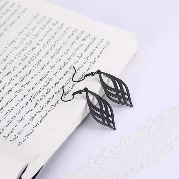 acier inoxydable géométrie symétrique boucles d'oreilles… –… – Image 25