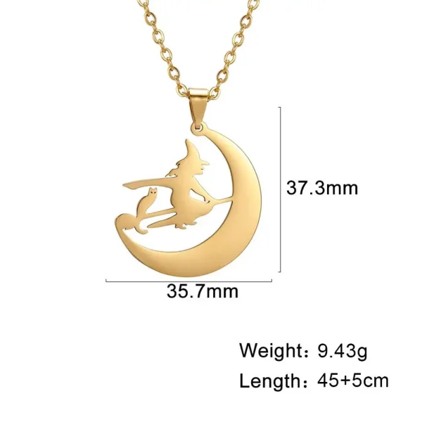 Collier pendentif elfe nickel é pour femmes et filles,… – Éclat… – Image 10