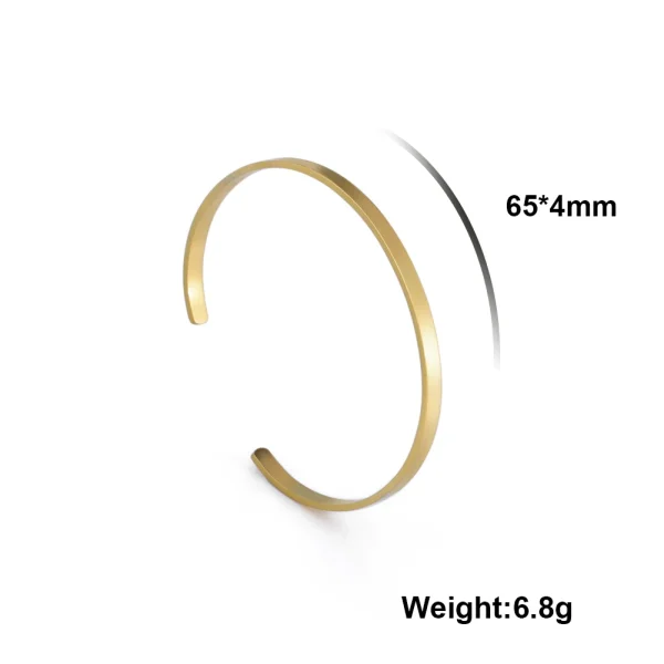 316L Stainless Steel Adjustable Cuff Bracelets for Women… –… – Image 6