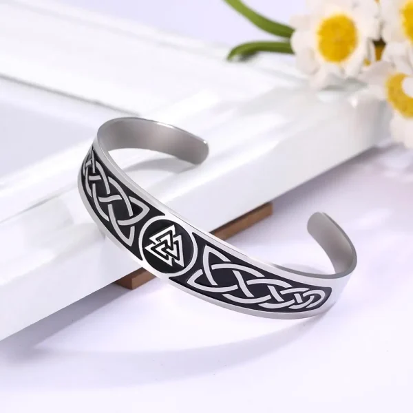 Bracelets en acier inoxydable Valknut Triskelion… – Rune de… – Image 3