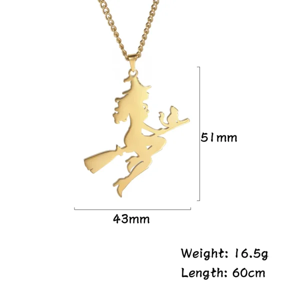 Collier pendentif elfe nickel é pour femmes et filles,… – Éclat… – Image 7