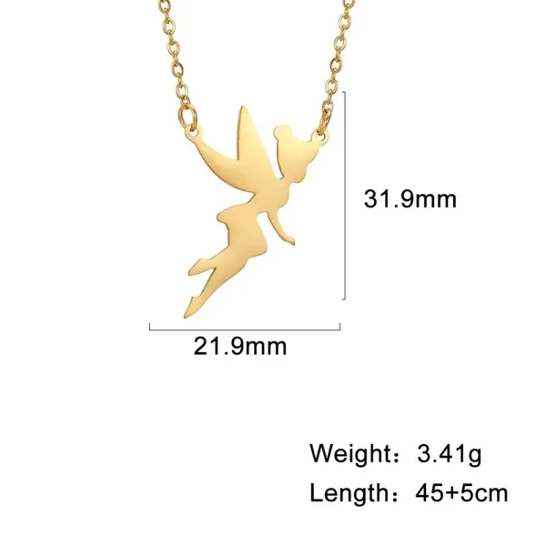 Collier pendentif elfe nickel é pour femmes et filles,… – Éclat… – Image 8