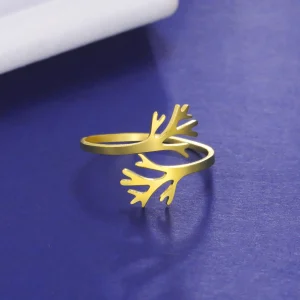 bague ajustable en acier inoxydable pour femmes et… – Ailes…