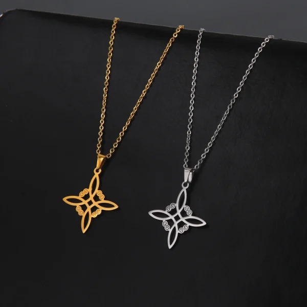Wicca Witchcraft Witch Knot Necklace Stainless Steel… – Éclat… – Image 5