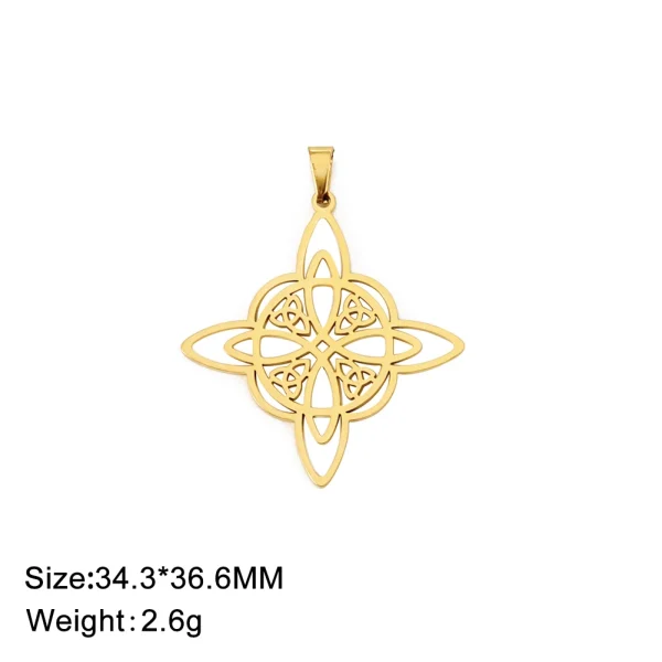 Witch Knot Charms for Necklace Jewelry Making Stainless… – Rune… – Image 9