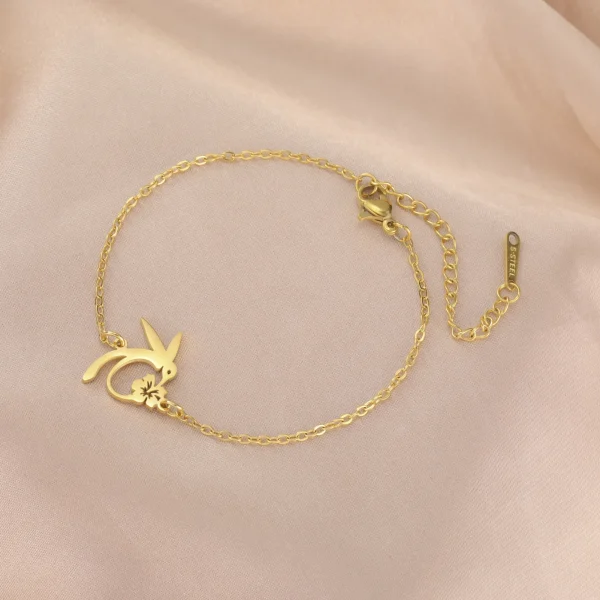 Colliers avec pendentif fleur de colibri pour femmes et filles,… – Image 9