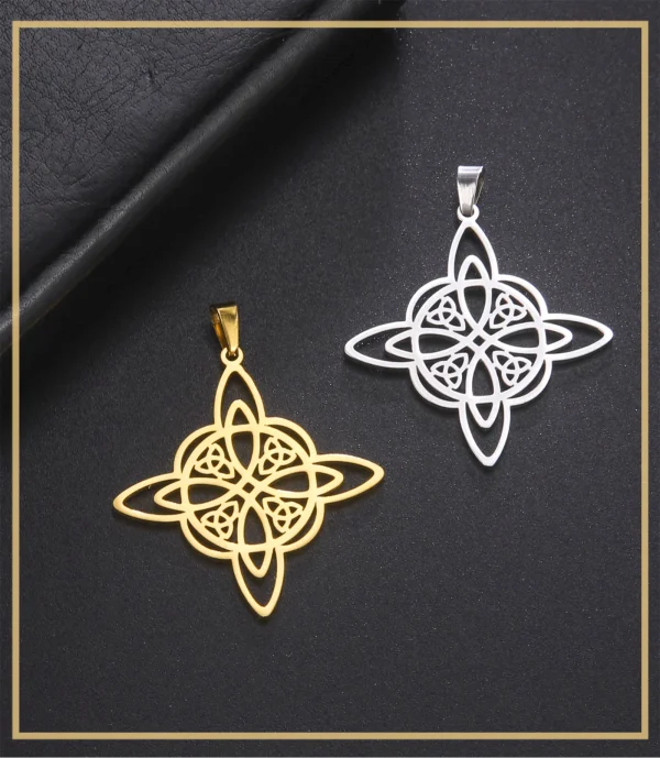 Witch Knot Charms for Necklace Jewelry Making Stainless… – Rune… – Image 17