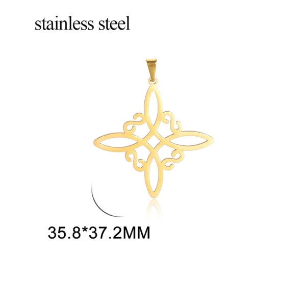 Witch Knot Charms for Necklace Jewelry Making Stainless… – Rune… – Image 7