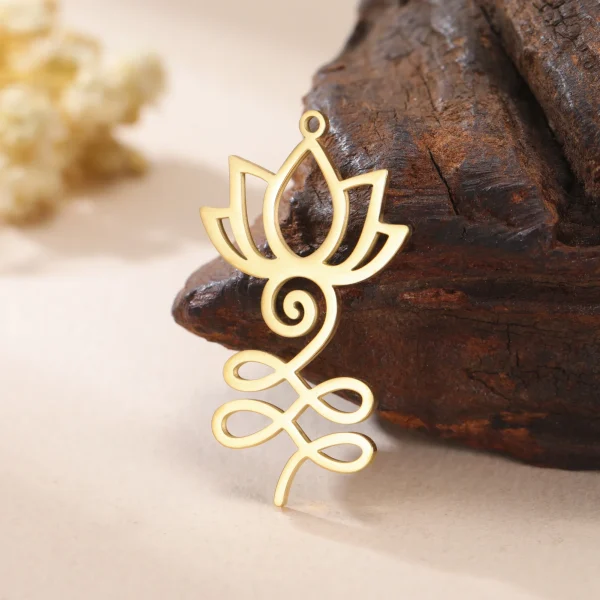 3 pièces/lot Unalome fleur de Lotus collier boucle d'oreille… – Image 22