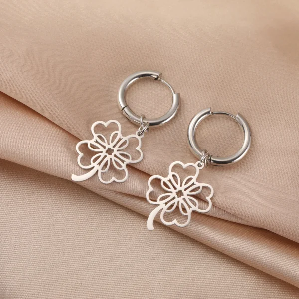Boucles d'oreilles pendantes Everver à quatre feuilles… – Éclat… – Image 25