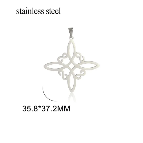 Witch Knot Charms for Necklace Jewelry Making Stainless… – Rune… – Image 8