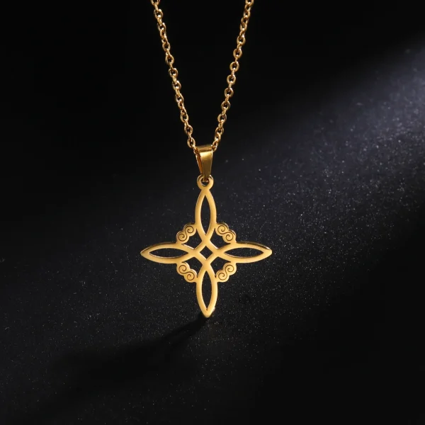 Wicca Witchcraft Witch Knot Necklace Stainless Steel… – Éclat… – Image 4