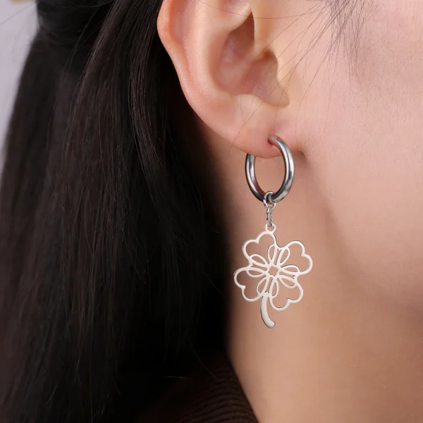 Boucles d'oreilles pendantes Everver à quatre feuilles… – Éclat… – Image 27