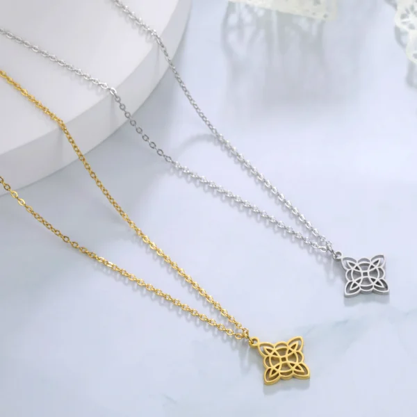 Collier pendentif nœud de sorcière pour femme, tour de… – Chant… – Image 25