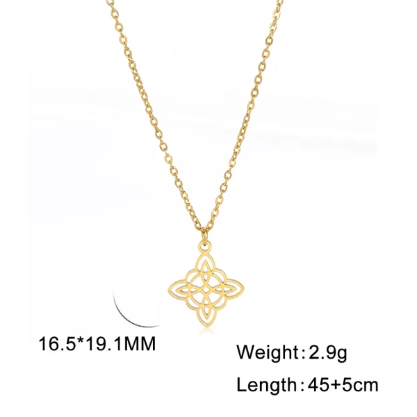 Collier pendentif nœud de sorcière pour femme, tour de… – Chant… – Image 13