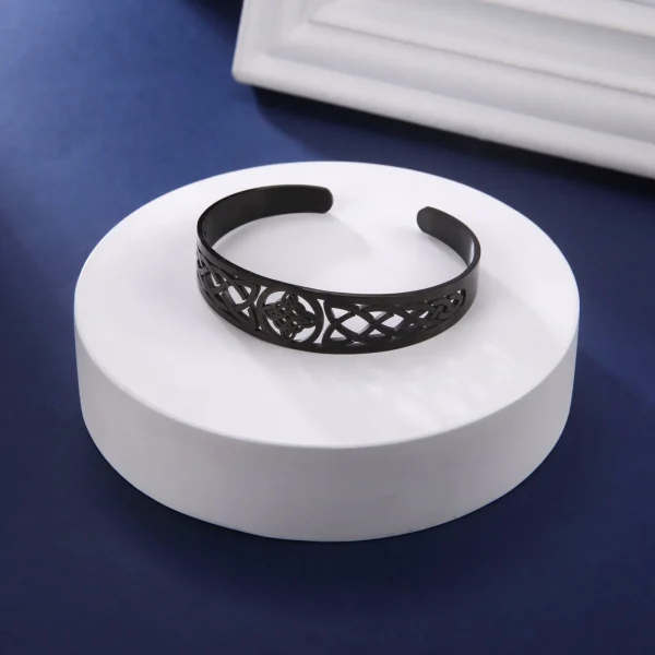 Bracelets manchette en acier inoxydable avec nœud de… – Rune de… – Image 30