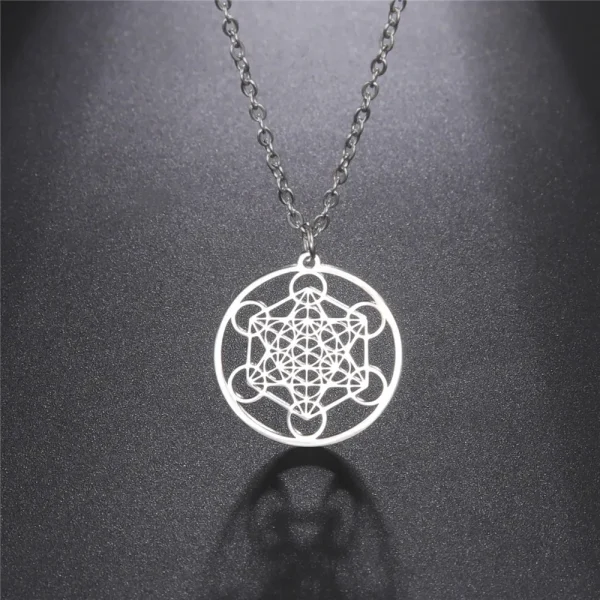 collier Cube d'ange sceau archange Metatron, en acier… – Lueur… – Image 29