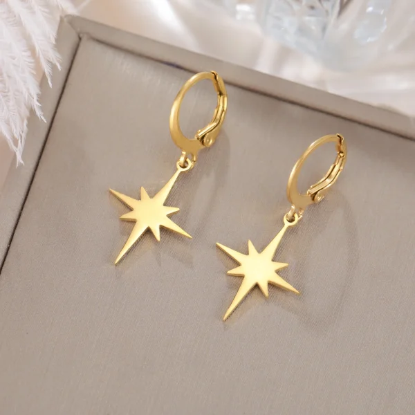 boucles d'oreilles pendantes lune étoile pour femmes… – Chant… – Image 19