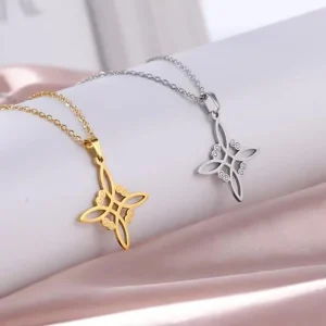Collier pendentif nœud de sorcière pour femme, tour de… – Chant…